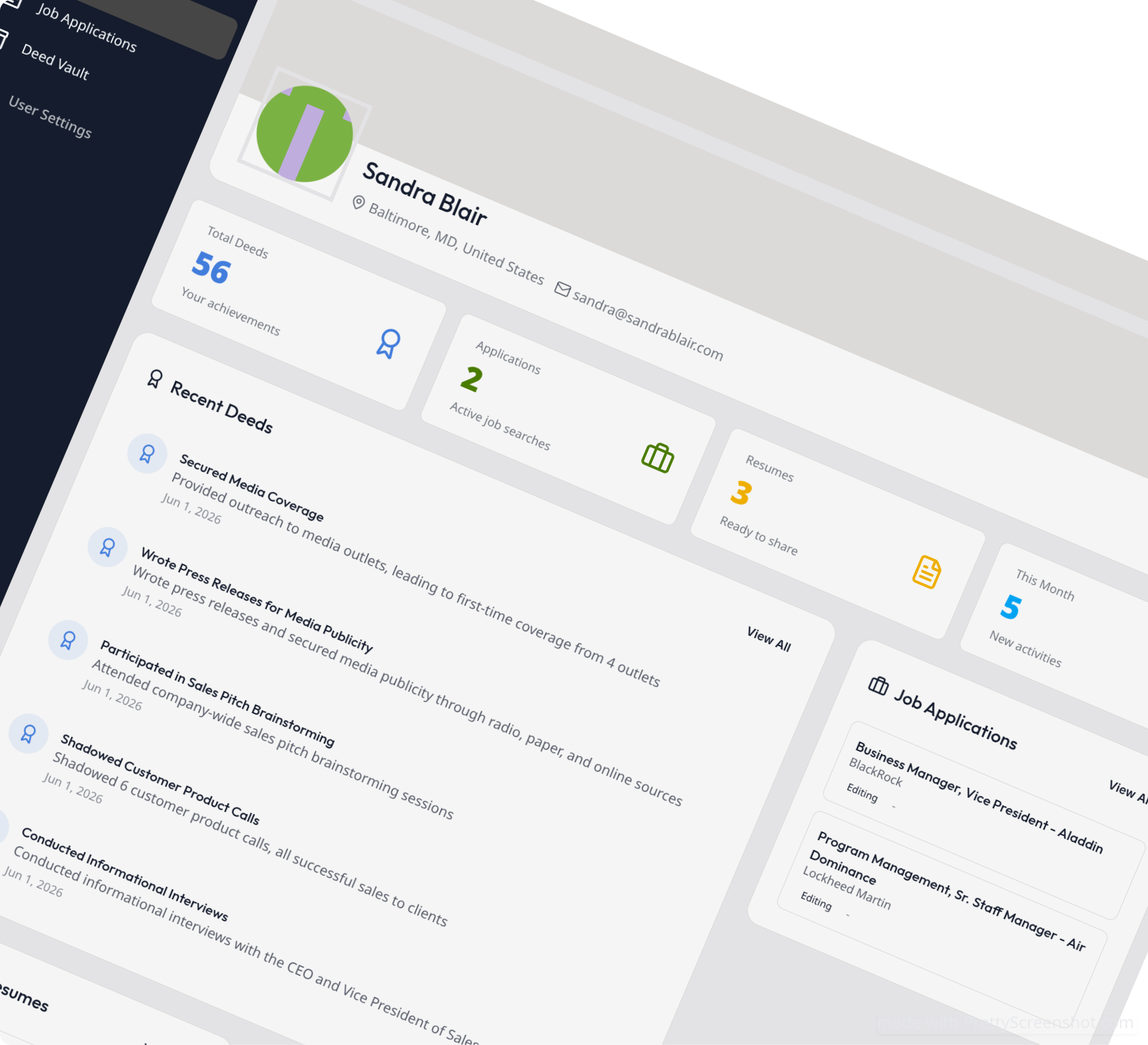 DeedTracker Dashboard